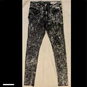 Rag & Bone Acid B&W Stretch Denim Skinny Jean Sz26
